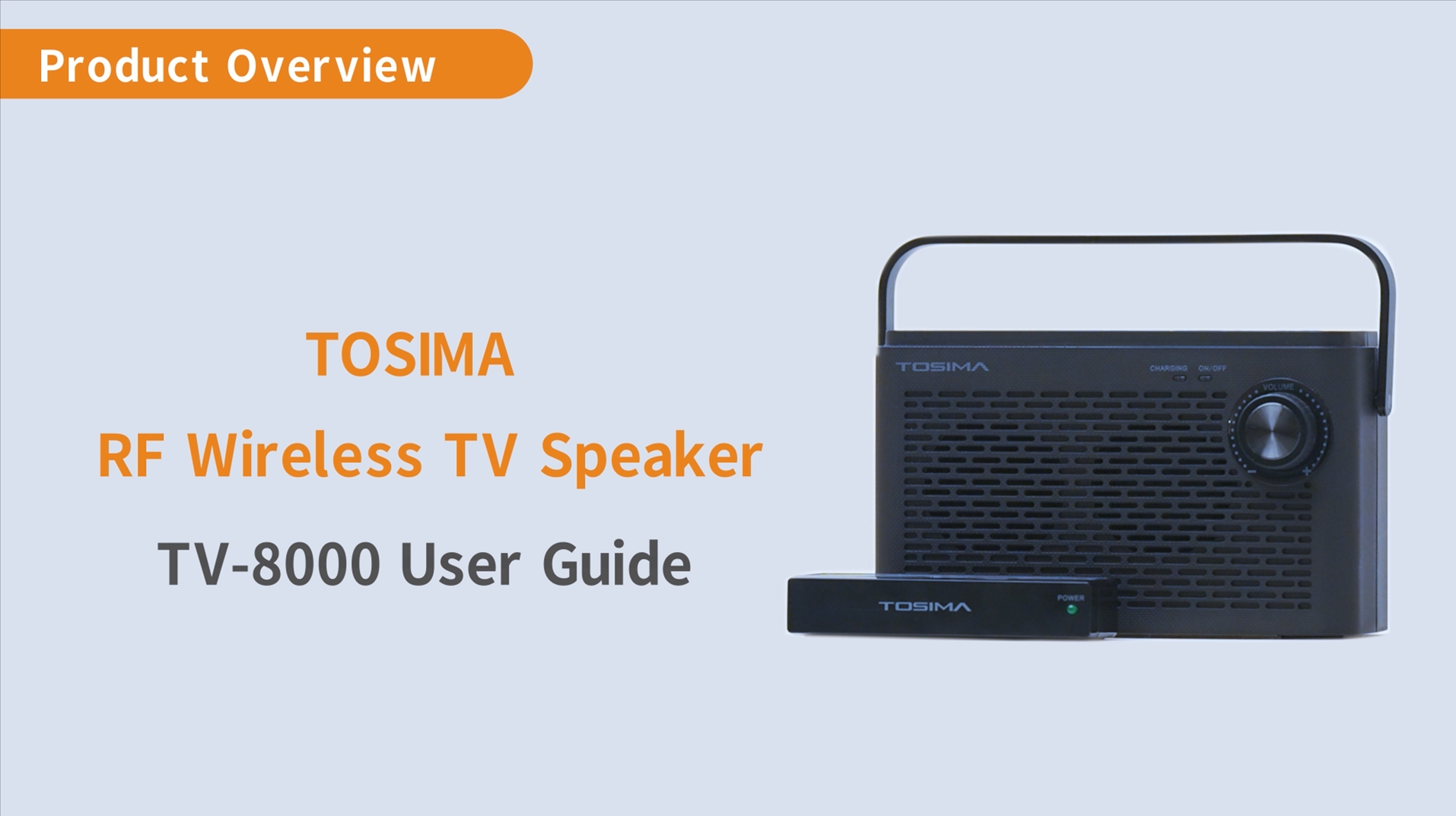 TOSIMA ワイヤレススピーカー TV-8000 Watch Tosima TV-8000 Wireless TV Speaker -Operation and user guide